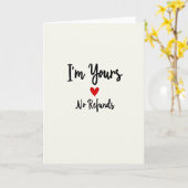 Forever Yours No Refunds Funny Card Karte (Gelbe Blume)
