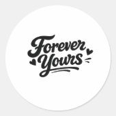 Forever Yours Romantic Script Sticker | Cute Love  (Vorderseite)