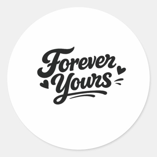 Forever Yours Romantic Script Sticker | Cute Love  (Vorderseite)
