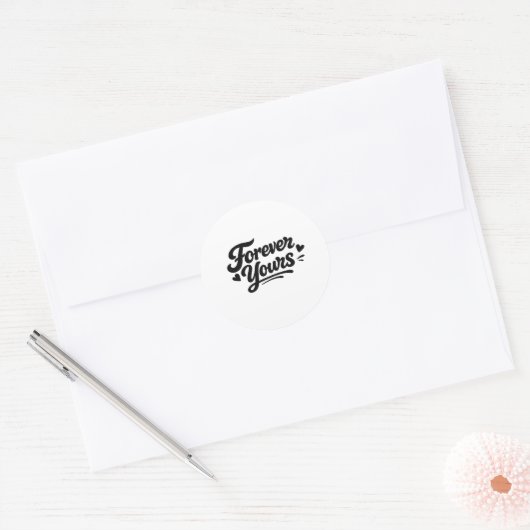 Forever Yours Romantic Script Sticker | Cute Love  (Umschlag)