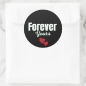 Forever Yours Runder Aufkleber (Tasche)