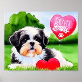 Forever Yours Shih Tzu Watercolor Poster (Vorne)