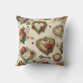 "Forever Yours" Vintages Kissen (Rückseite)