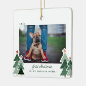 Forever Zuhause First Christmas Pet Rescue Foto Keramikornament (Links)
