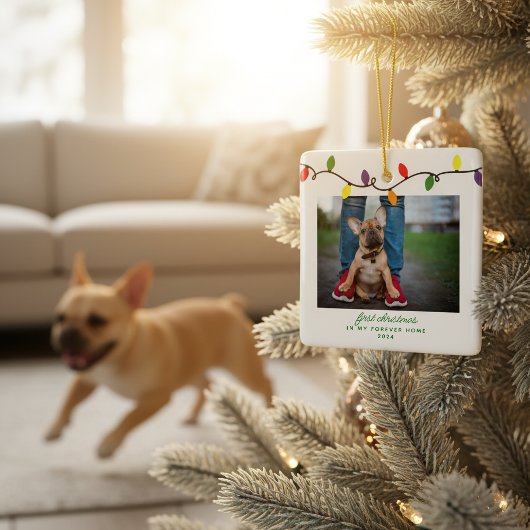 Forever Zuhause First Christmas Pet Rescue Foto Keramikornament