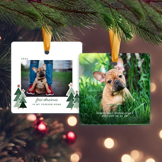 Forever Zuhause First Christmas Pet Rescue Foto Keramikornament
