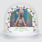 Forever Zuhause First Christmas Pet Rescue Foto Schneekugeln (Vorderseite)