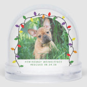 Forever Zuhause First Christmas Pet Rescue Foto Schneekugeln (Rückseite)