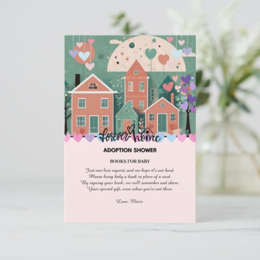Forever Zuhause Pastel Hearts Adoption Foster Show Begleitkarte (Stehend Vorderseite)