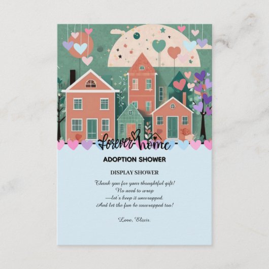 Forever Zuhause Pastel Hearts Adoption Foster Show Begleitkarte (Vorderseite)
