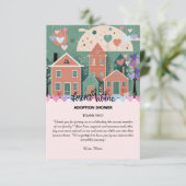 Forever Zuhause Pastel Hearts Adoption Foster Show Dankeskarte (Stehend Vorderseite)