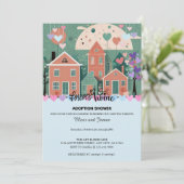 Forever Zuhause Pastel Hearts Adoption Foster Show Einladung (Stehend Vorderseite)