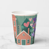 Forever Zuhause Pastel Hearts Adoption Foster Show Pappbecher (Rückseite)