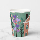 Forever Zuhause Pastel Hearts Adoption Foster Show Pappbecher (Rechts)