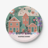 Forever Zuhause Pastel Hearts Adoption Foster Show Pappteller (Vorderseite)