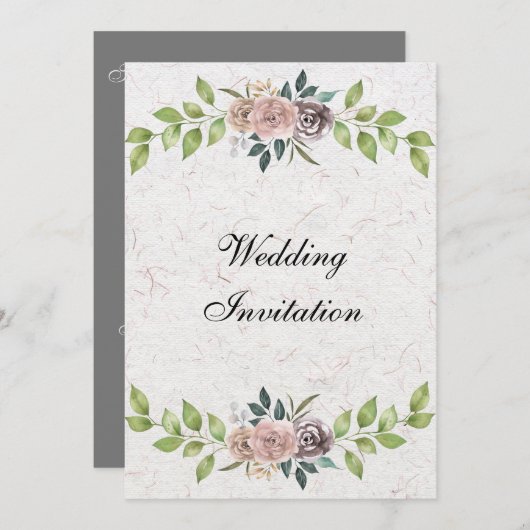 Forever - Zwei Herzen - eine Liebe Einladung Hochz (Vorne/Hinten)