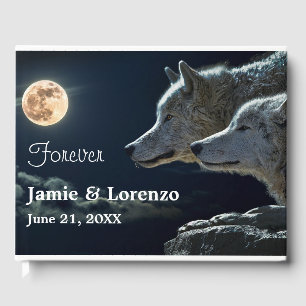 "Forever" Zwei Wölfe und Vollmond Gästebuch