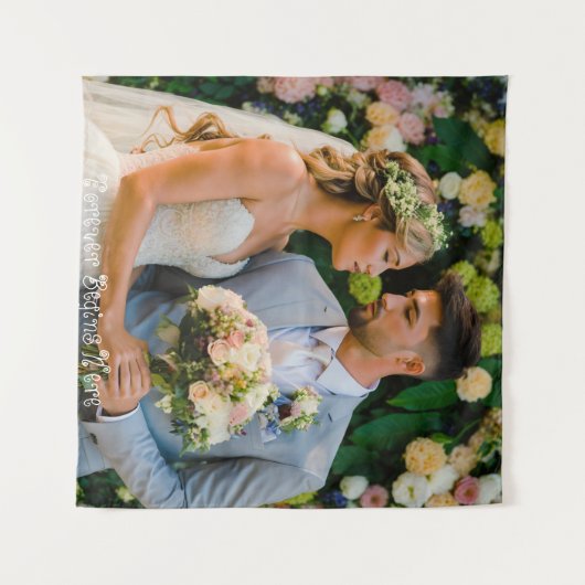 #ForeverBeginsHereTapestry Wandteppich (Vorderseite (Horizontal))