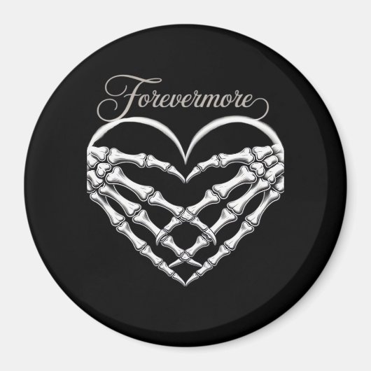 Forevermore Skeleton Hands Herz Gotische Romance Magnet (Vorne)