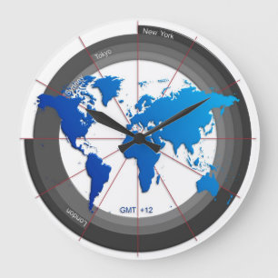 Forex Markets Timezone Clock GMT+12 hr Große Wanduhr