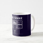 Forex Trader Funny Logo Kaffeetasse (VorderseiteRechts)