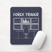 Forex Trader Funny Logo Mousepad (Mit Mouse)