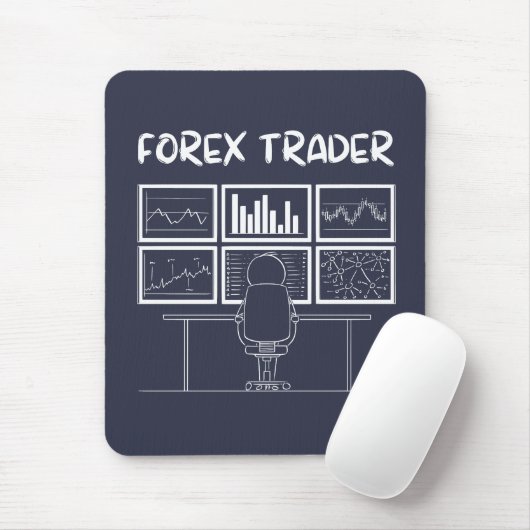 Forex Trader Funny Logo Mousepad (Mit Mouse)