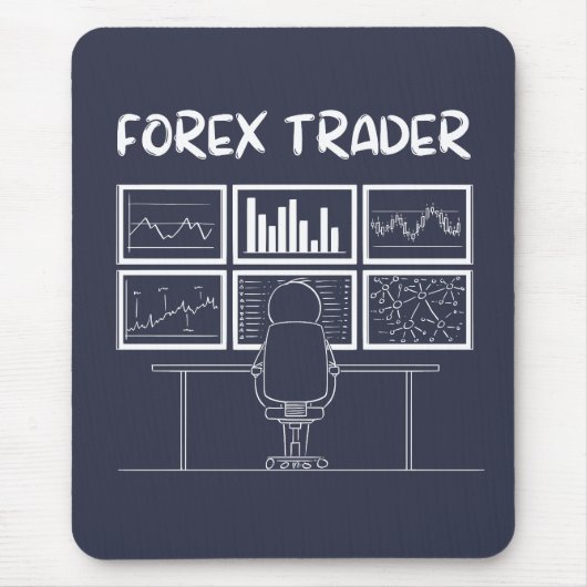 Forex Trader Funny Logo Mousepad (Vorne)