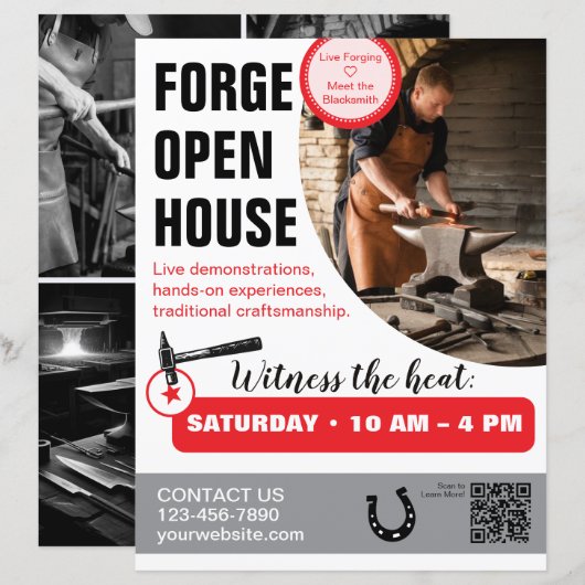 Forge Open House-Schmiedeflyer (Vorne/Hinten)