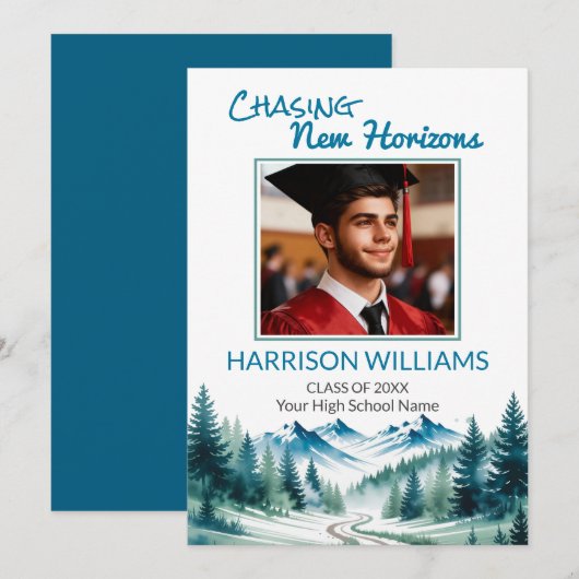 Forge Your Own Path Grad Party Ankündigung (Vorne/Hinten)