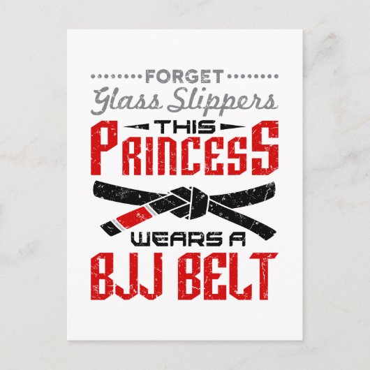 Forget Glass Slippers Princess Wears BTT Belt Postkarte (Vorderseite)