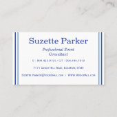 Forget-me-not-Blume Event Planner Visitenkarte (Rückseite)