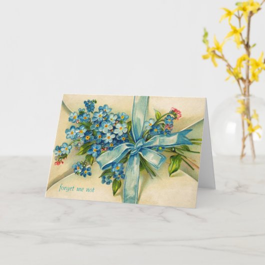 Forget Me Not Card Karte (Gelbe Blume)