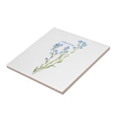Forget me not Custom Watercolor Garden Flower Fliese (Seite)