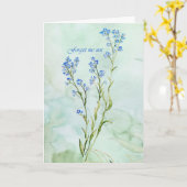 Forget me not Custom Watercolor Garden Flower Karte (Gelbe Blume)