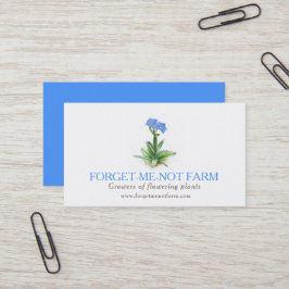 Forget-me-not farm plant suppliers business card visitenkarte