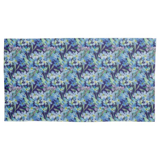 Forget me not flora kissenbezug (Vorderseite-Links)