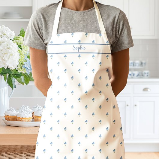 Forget Me Not Floral Apron Schürze