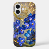 Forget-me-not flower with gold accents Case-Mate iPhone hülle (Rückseite)