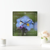 Forget-me-not forever and ever quadratische wanduhr (Zuhause)