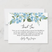 Forget me not Funeral Thank You Card Bereavement Dankeskarte (Vorderseite)