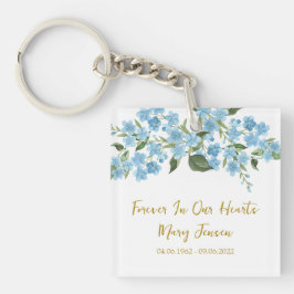 Forget me not Memorial Funeral Photo Keychain Schlüsselanhänger