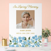 Forget me not Memorial Photo Funeral Acrylschild (Hochzeit)