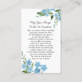 Forget me not Memorial Photo Funeral Prayer Card Visitenkarte (Rückseite)