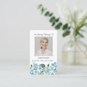 Forget me not Memorial Photo Funeral Prayer Card Visitenkarte (Stehend Vorderseite)