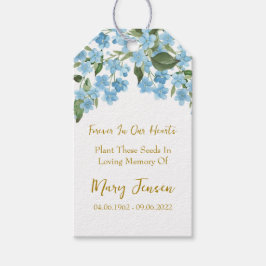 Forget me not Seed Packet Funeral Gift Tags Geschenkanhänger