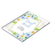 Forget Me Nots and Daisies Birthday Guest Book Notizblock (Linke Seite)