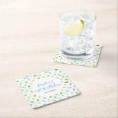 Forget-Me-Nots and Daisies Floral Birthday Rechteckiger Pappuntersetzer (Vor Ort)