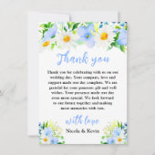 Forget-Me-Nots and Daisies Floral Wedding Dankeskarte (Vorderseite)