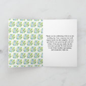 Forget-Me-Nots and Daisies Floral Wedding Dankeskarte (Innenseite)